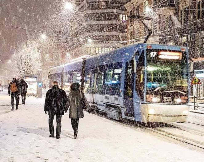 Intensa nevicata su Oslo (fonte severe weather europe)