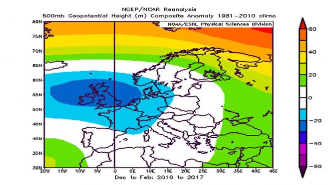 inverni 2000-10: anomalie geopotenziale a 500 hPa