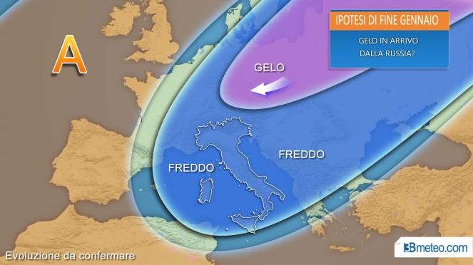 Ipotesi di GELO e NEVE per l'ITALIA a fine gennaio