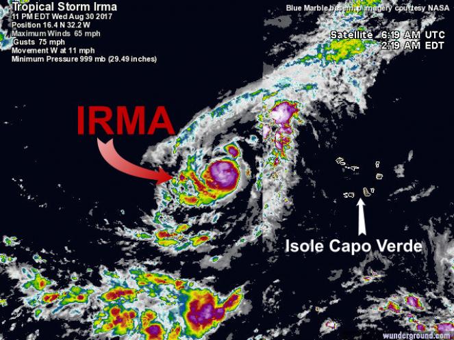 Irma dal satellite
