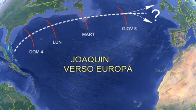 Joaquin verso l'Europa