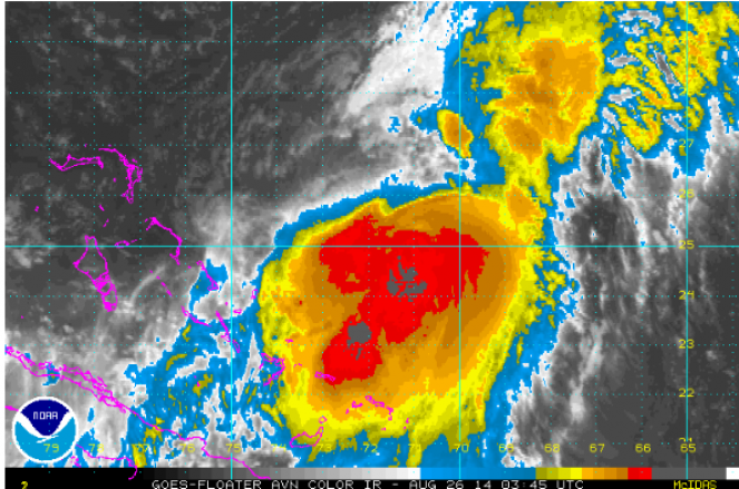 L'uragano Cristobal. fonte NOAA