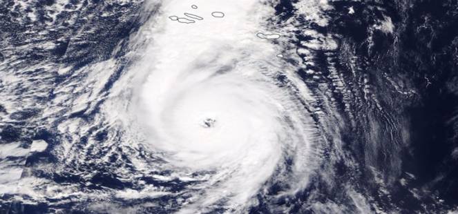 L'uragano Ophelia visto dal satellite MODIS