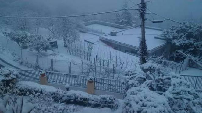 La neve a Ischia a Serrara Fontana