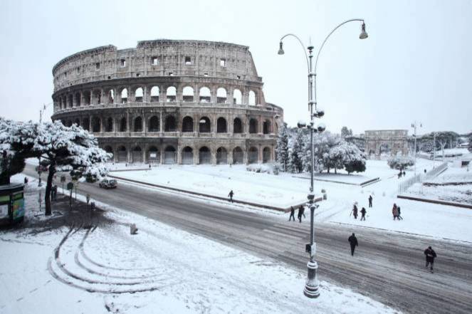 La neve a Roma il 4 febbraio 2012