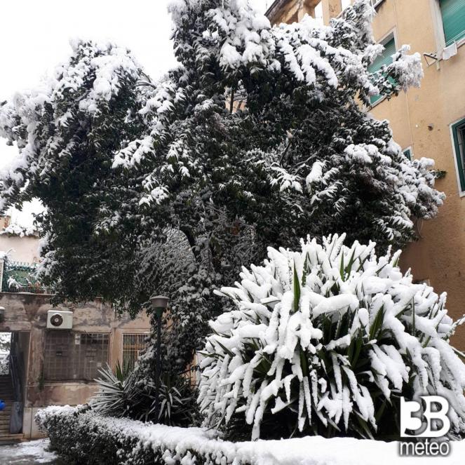 La neve a Roma Nomentano del 27 febbraio 2018