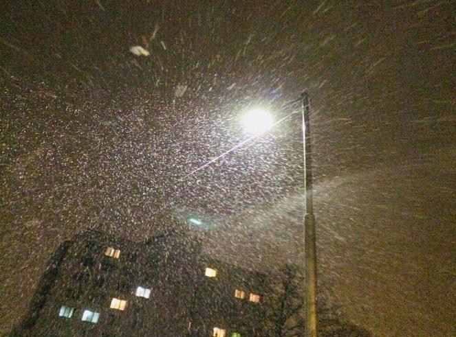 La neve di ieri sera a Bucarest