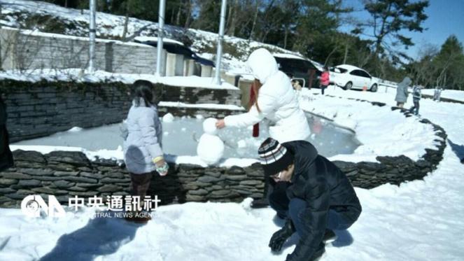 La nevicata della settimana scorsa su Taiwan