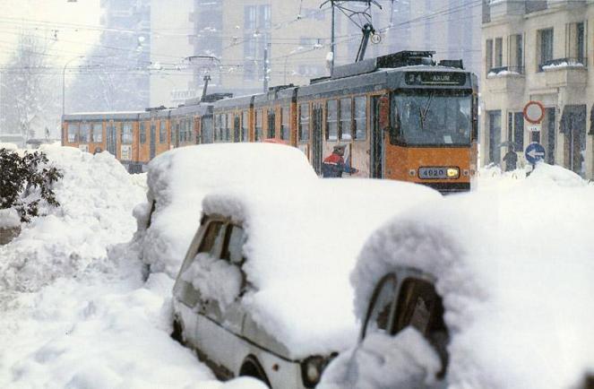 La nevicata storica di Milano
