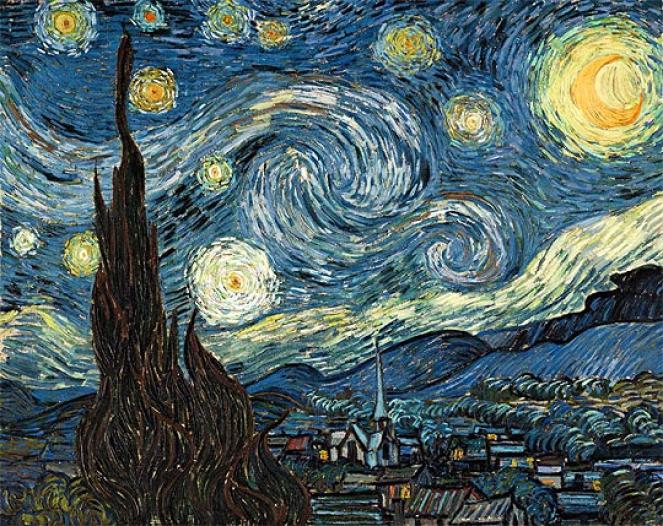 La notte stellata, uno dei più celebri quadri di Van Gogh