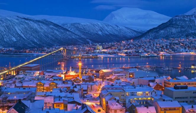 La suggestiva notte polare di Tromso