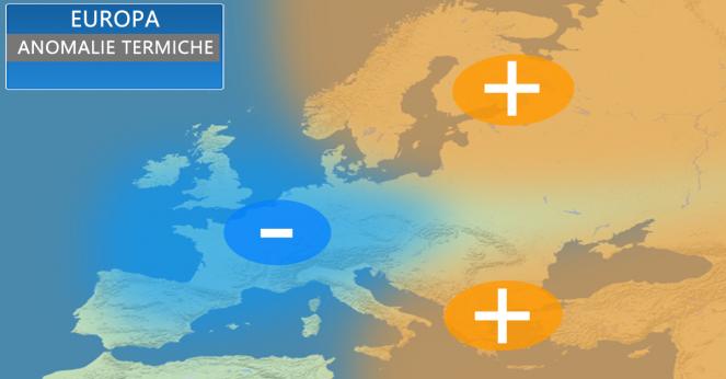 Le anomalie termiche in Europa