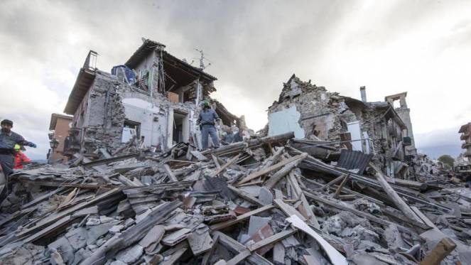 Le drammatiche scene del recente terremoto di Amatrice