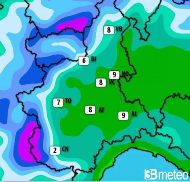 Meteo Piemonte: prossima settimana aria più fredda ma poche precipitazioni