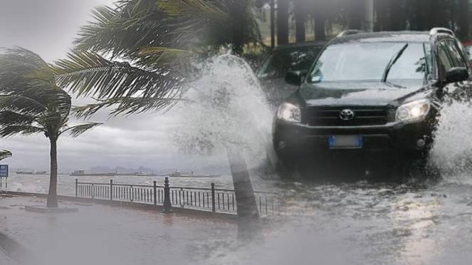A low pressure system in Italy is bringing heavy rain, thunderstorms, temperature drop, strong winds and possible floods