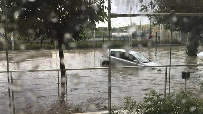 Madrid allagata dai forti temporali