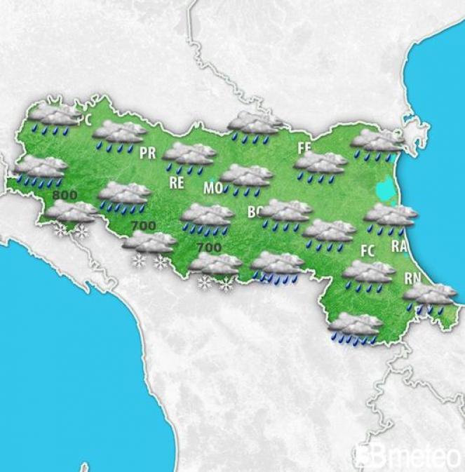 Maltempo nelle prossime ore in Emilia-Romagna