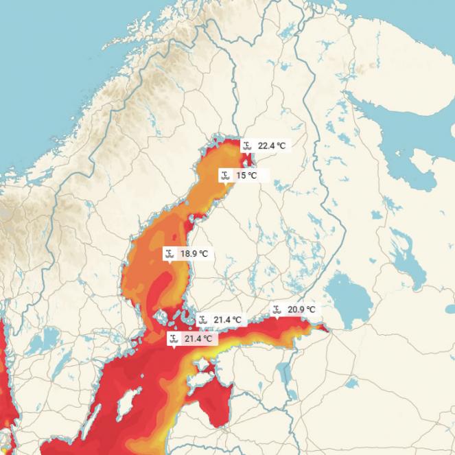 Mar Baltico estremamente caldo per il periodo