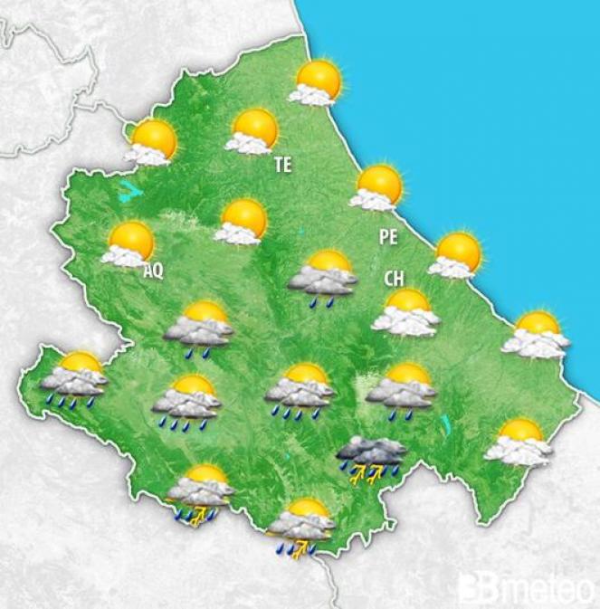 Meteo Abruzzo. Gran caldo in parziale attenuazione, qualche rovescio o temporale in arrivo