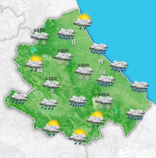 Meteo Abruzzo - Dall'estate al quasi inverno in meno di tre giorni. In arrivo temporali, grandine, neve e sensibile calo delle temperature