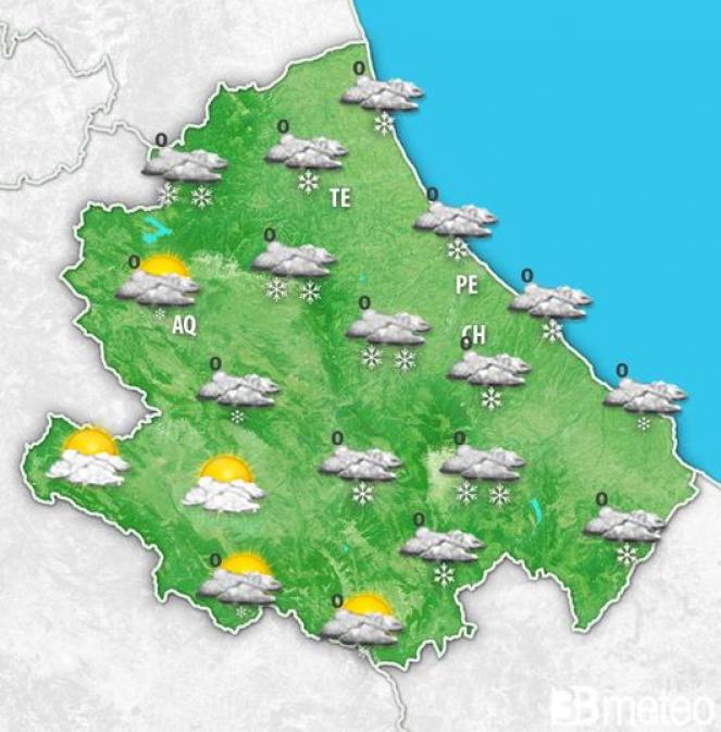 Meteo Abruzzo: la previsione per mercoledì mattina