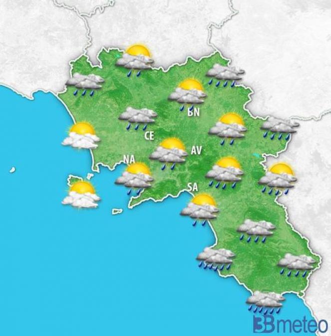 Meteo Campania - Previsione per Martedì pomeriggio