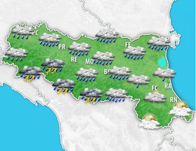 Meteo Emilia Romagna. Previsione per giovedì