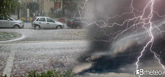 Meteo entro venerdì forte maltempo sull'Italia con temporali, nubifragi e grandine