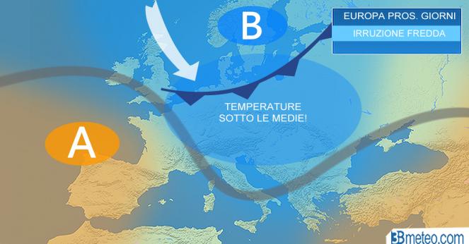 Meteo Europa: significativa irruzione fredda