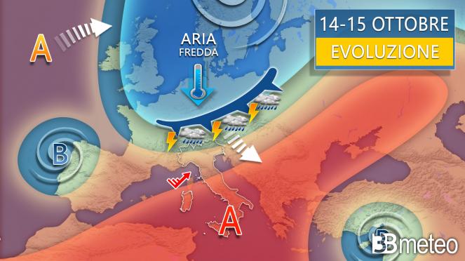 Weather - expected evolution over the weekend