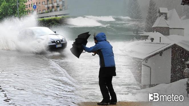 Meteo, fase autunnale in arrivo, pioggia neve e vento forte sull'Italia