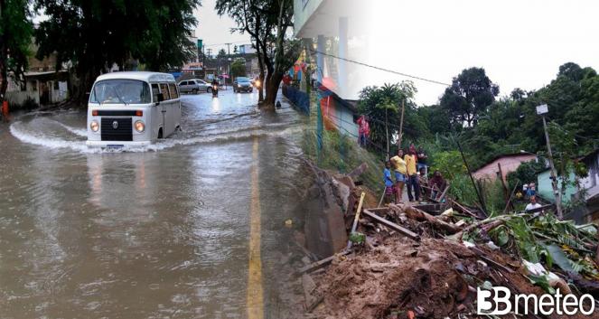 Meteo, frane e inondazioni mettono in ginocchio il nord del Brasile