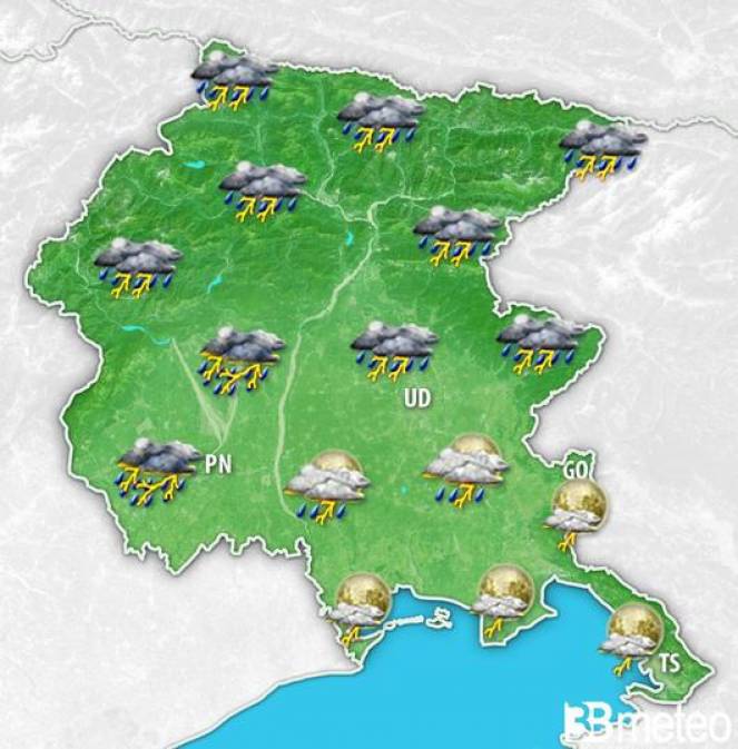 Meteo Friuli Venezia Giulia: il tempo previsto sabato sera