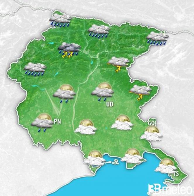 Meteo Friuli VG. Caldo intenso fino a venerdì, nel weekend qualche grado in meno e temporali in arrivo, localmente forti