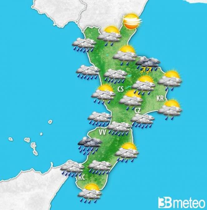 meteo in Calabria, torna la pioggia nel weekend
