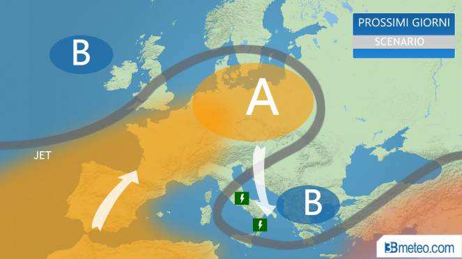 meteo in Europa nei prossimi giorni