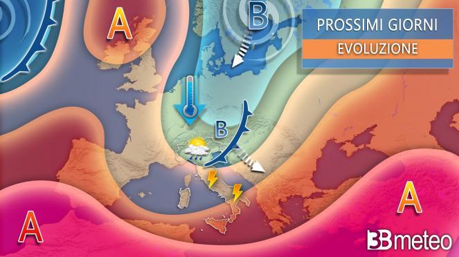Meteo Italia: attese piogge e temporali nei prossimi giorni