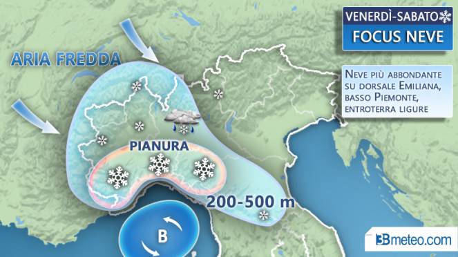 Meteo Italia: focus neve su parte del Nord, ultimi aggiornamenti
