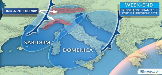 Meteo Italia: forte maltempo domenica al Centronord