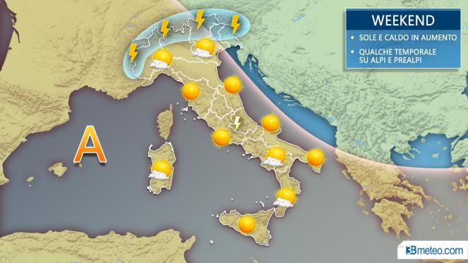 Meteo Italia: la situazione attesa nel weekend nel dettaglio