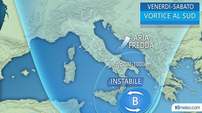 Meteo Italia: la situazione attesa tra venerdì e sabato