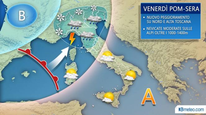 Meteo Italia: maltempo in arrivo al Nord