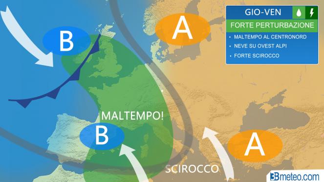 Meteo Italia: maltempo in arrivo tra giovedì e venerdì