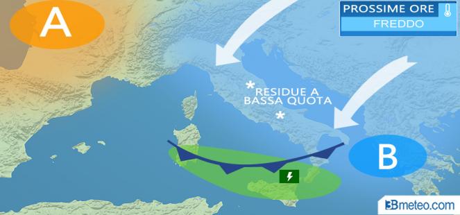 Meteo Italia: martedì freddo