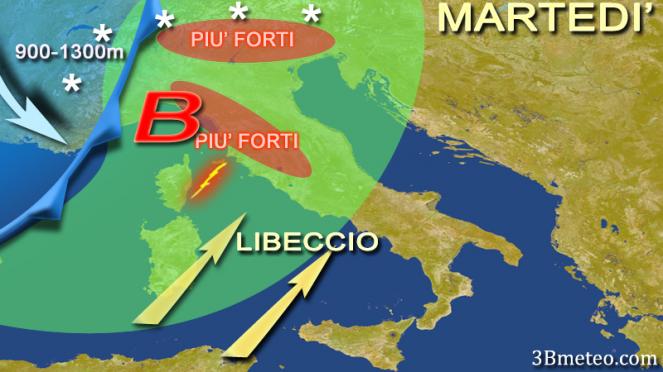 Meteo Italia: martedì maltempo in arrivo