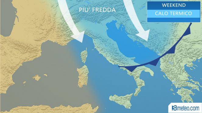 Meteo Italia: nuovo calo delle temperature dal weekend