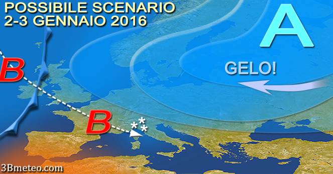 Meteo Italia: possibile scenario intorno al 2-3 Gennaio
