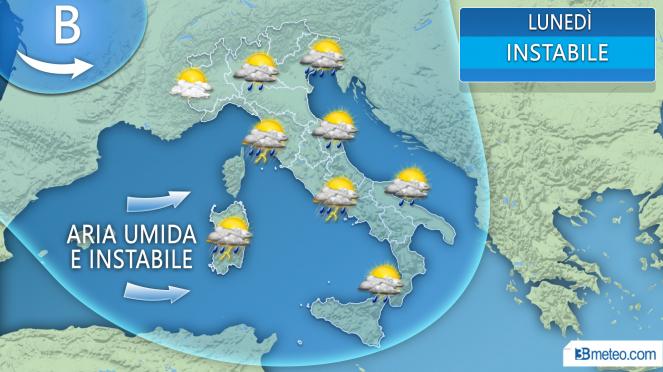 Meteo Italia: previsioni prossime ore