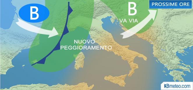 Meteo Italia: prossime ore nuova peggioramento in arrivo