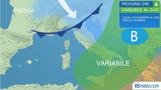 Meteo Italia prossime ore variabilità al Sud